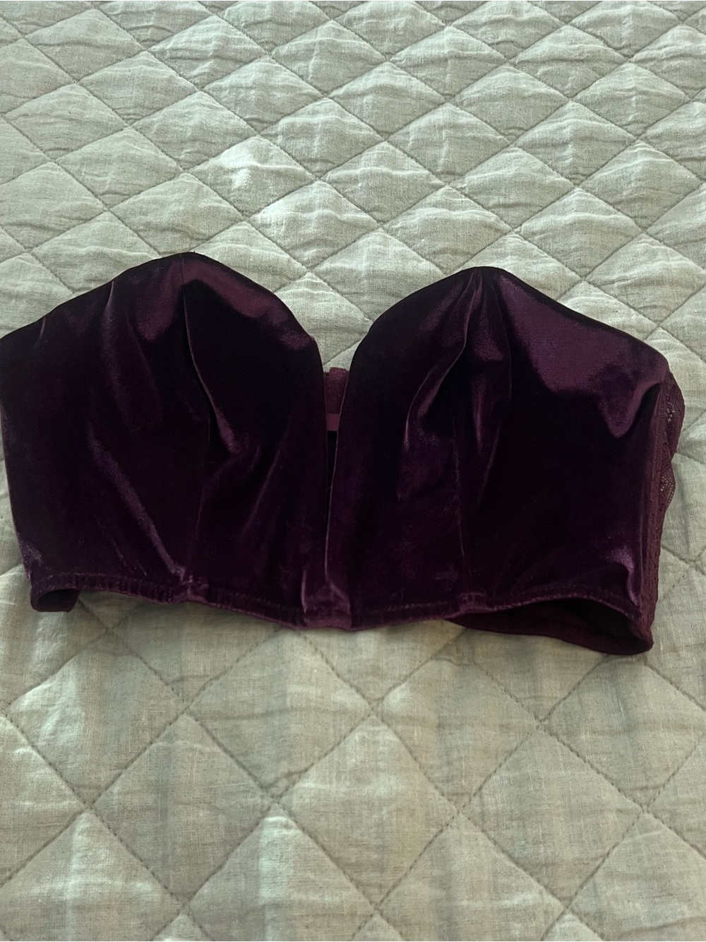 Victoria's Secret Plum Strapless Bustier Top